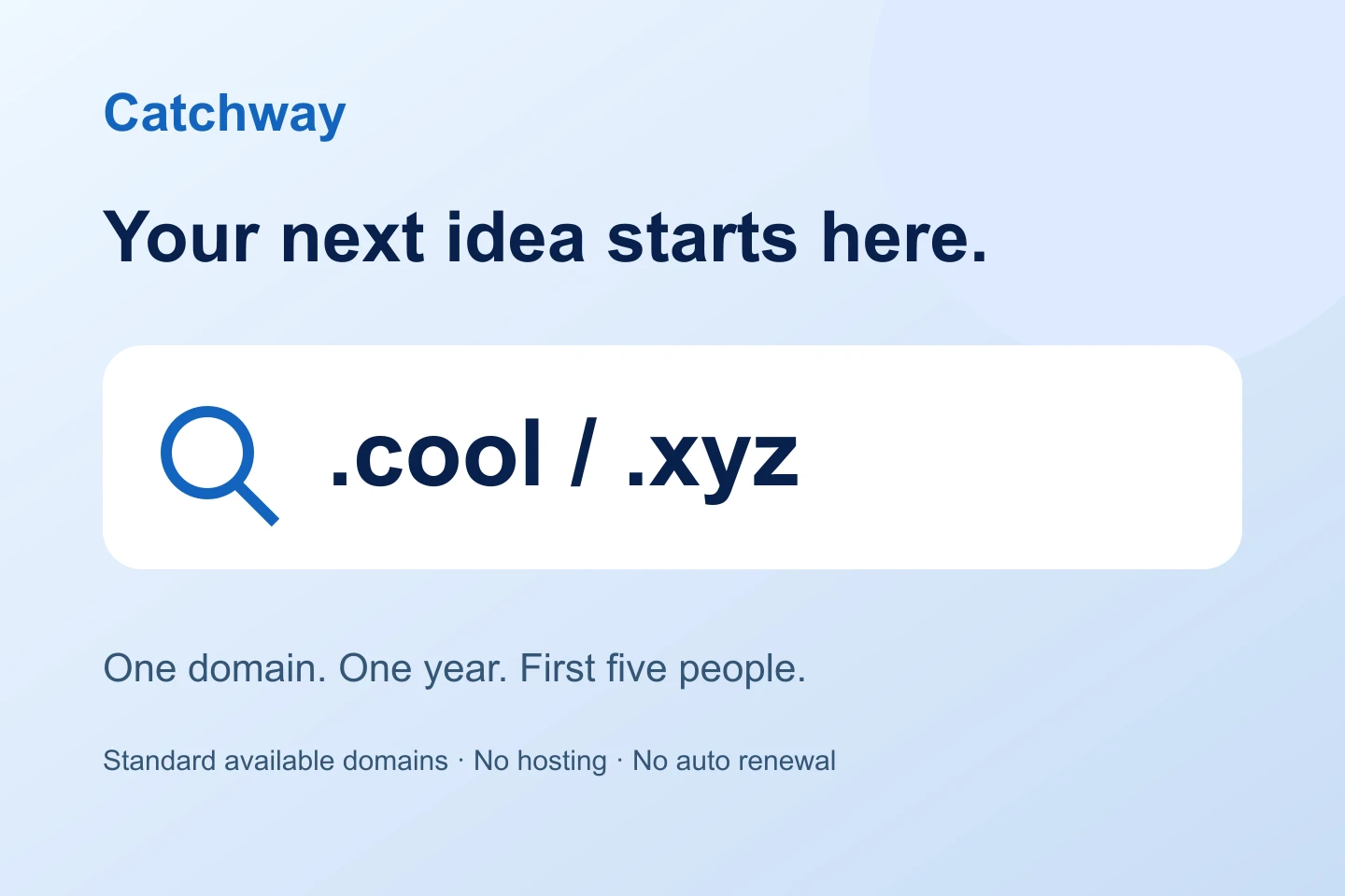 Your .cool or .xyz domain — CA$1 · first 5